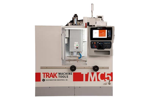 toolroom machining center with 27.56 in. x 15.75 in. table, compact footprint, and 15/10 HP